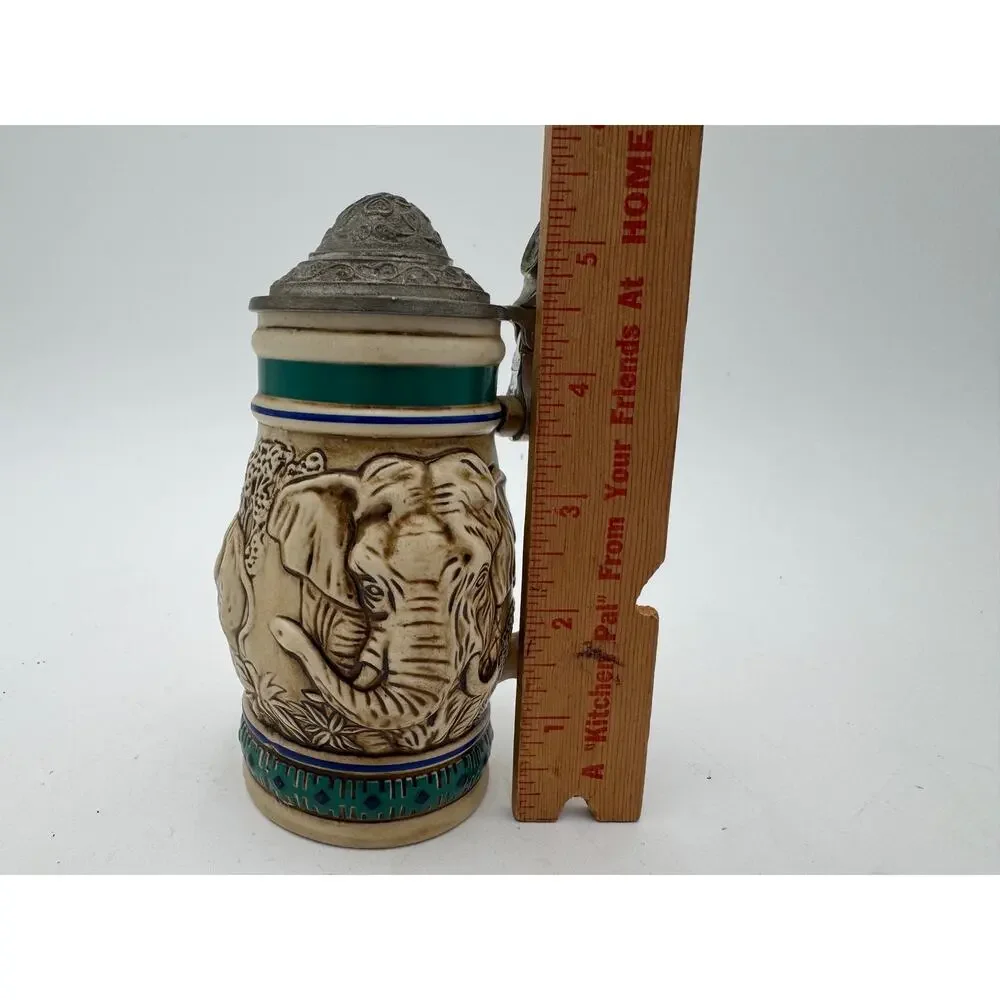 Vintage Avon Small Beer Stein Endangered Species: The Asian Elephant 1990 Brazil